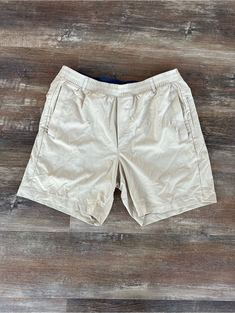 Birddogs Mens Khaki Gym Shorts with Built-in Liner Men’s Size XL